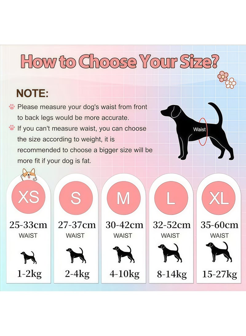 حفاضات حيوانات أليفة للاستخدام مرة واحدة للكلاب الإناث، حماية فائقة، فائقة الامتصاص، ناعمة، قابلة للتدفئة، مطاطية، تغطي الخصر بالكامل، مناسبة للكلاب والقطط، أغطية قابلة للتعديل للكلاب الإناث مع ملاءمة مانعة للتسرب، بطانات حفاضات للجراء، مناسبة للكلاب في فترة الشبق، للتدريب على سلس البول الناتج عن الإثارة (المقاسات: XS/S/M/L/XL، 10 قطع) - Image 2