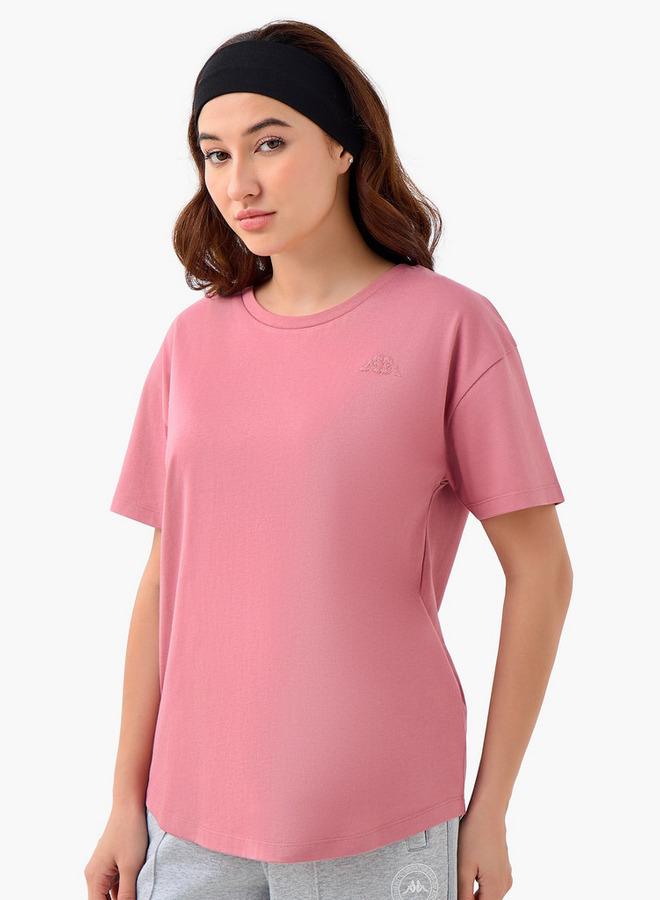 كابا تيشيرت كابا نسائي مطرز بشعار قابل للتمدد - Image 1