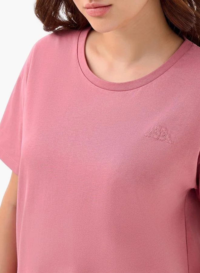 Kappa PINK Kappa Women Logo Embroidered Stretchable T shirt for Women | Best Price UAE