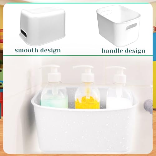 TANEMUDO 13 Pcs Plastic Storage Bins White Storage Bin Organizer Baskets Small Storage Containers for Pantry Home Kitchen (10 x 7 x 6 Inch) - Image 3