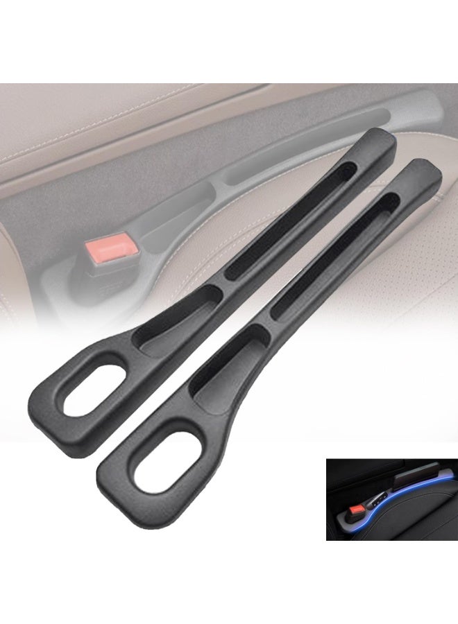 Soofam 1 Pair of Car Seat Gap Fillers Organizer, Car Side Seat Gap Fillers, Vehicle Gap Filler Strip with Leak-Proof Design, with Extra Storage Space for Cards, Keys, and Coins, for Cars Nissan Patrol and Trucks (Black) - Image 1