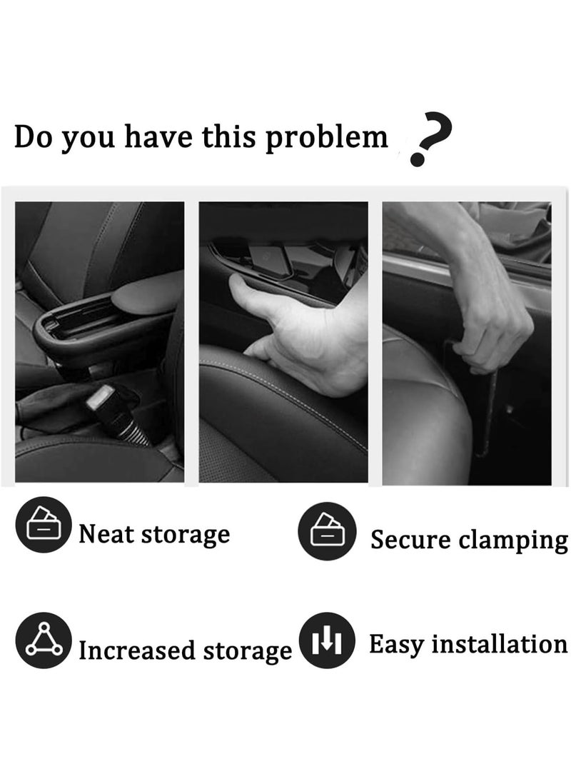 Soofam 1 Pair of Car Seat Gap Fillers Organizer, Car Side Seat Gap Fillers, Vehicle Gap Filler Strip with Leak-Proof Design, with Extra Storage Space for Cards, Keys, and Coins, for Cars Nissan Patrol and Trucks (Black) - Image 3
