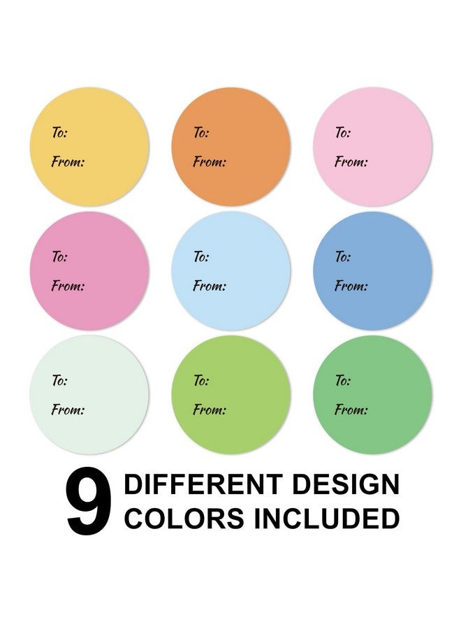 Whaline 315Pcs Pastel Gift Tag Stickers 2.5 Inch Colorful Circle Present Stickers To And From Selfadhesive Blank Seal Labels For Party Favors Marking 9 Colors - Image 3