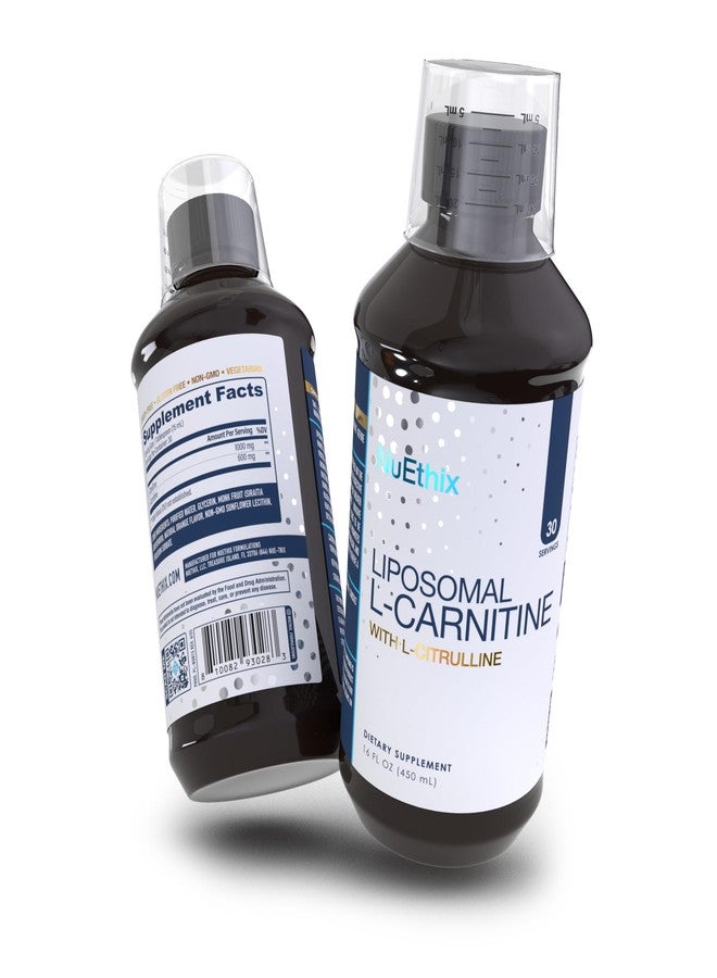 NuEthix Formulations Lipsomal L-Carnitine Supplement 600mg with L-Citrulline 1000mg for Healthy Weight Management, Fat Metabolism, Energy Production and Increased Blood Flow, for Men & Women - Image 4