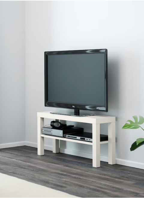IKEA TV table with acrylic paint shelf