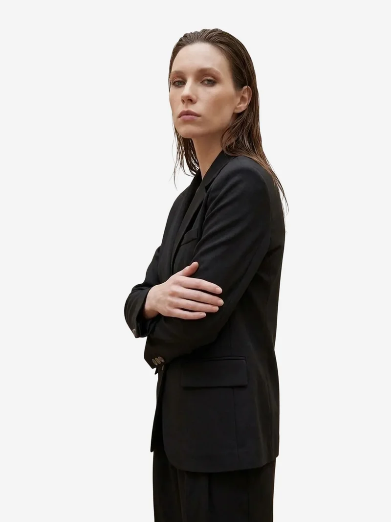 My Fashion Black MY FASHION Women's regular-fit blazer jacket for Women | Best Price UAE