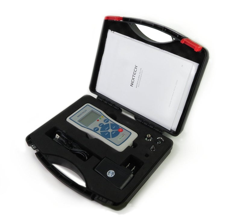 Nextech DFS1000 (1000N/220lbf/100kgf) Digital Force Gauge, Push Pull Gauge, Peak/Track Mode, Invert Display, Pass/Fail LED, USB Output, Back-Lit Graphic LCD, Metal Enclosures - Image 2