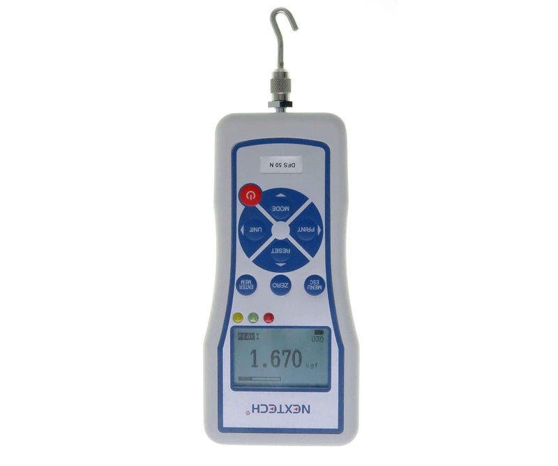 Nextech DFS1000 (1000N/220lbf/100kgf) Digital Force Gauge, Push Pull Gauge, Peak/Track Mode, Invert Display, Pass/Fail LED, USB Output, Back-Lit Graphic LCD, Metal Enclosures - Image 3
