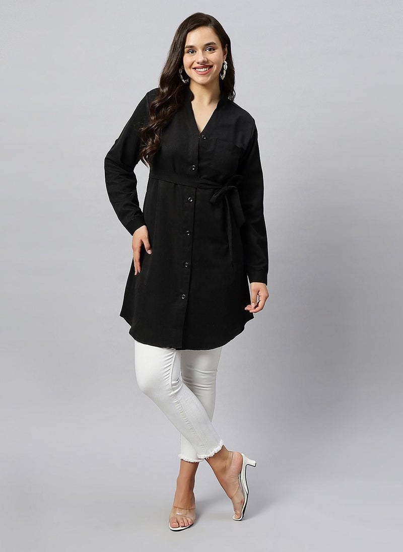 TUMMY Long cotton maternity shirt - Image 4