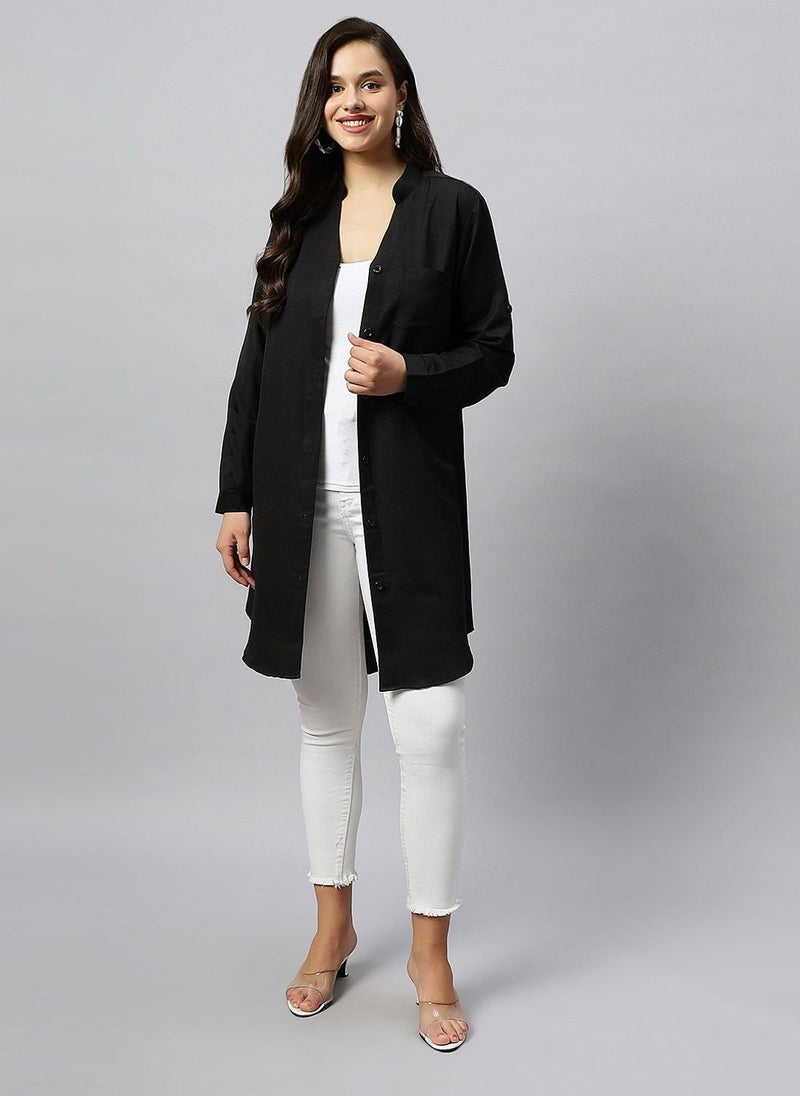 TUMMY Long cotton maternity shirt - Image 2