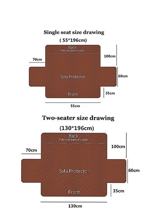Sofa Cover, Waterproof Couch Cover with Elastic Straps,  Non-Slip One Piece Furniture Protector, Stretch Sofa Cover, Washable Sofa Slipcover, Wrinkle-free Sofa cushion, Reversible Sofa Cover, Sofa Cover for the protection of sofas, Exquisitely Detailed Slip Flexible Resistant, 1/2 Seater  - Image 2