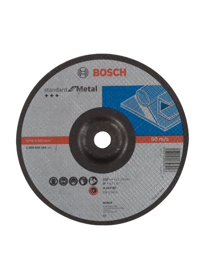 Bosch 2608603184 230 x 6 x 22.23mm Standard Metal Grinding Disc - Image 1