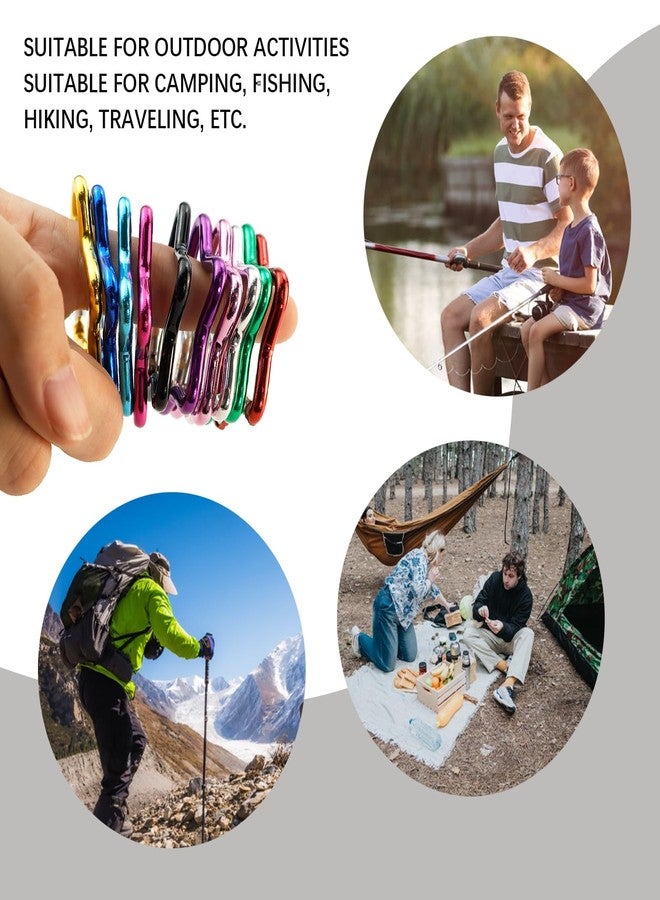 EMYVSVO 10psc Star Carabiner Aluminum Carabiner Clip Star Shaped Climbing Buckle Alloy Cute Carabiner Clip for Camping Fishing Hiking Traveling - Image 5