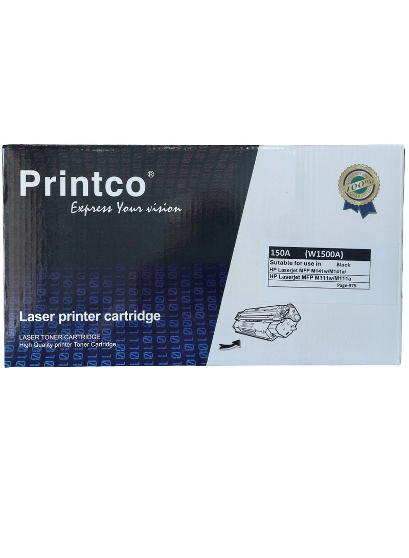 Printco Compatible Toner Cartridge (W1500A) 150A For Use in Laser Jet W142A /M111 /MFP M141 /M140  - Image 1