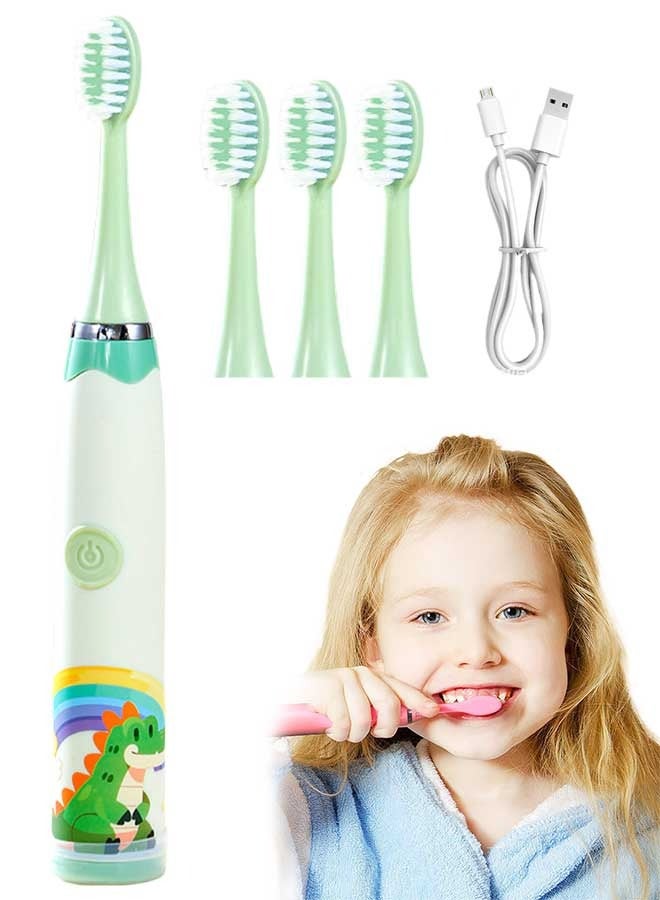 Super ZYouth Kids Sonic Electric Toothbrush, Rechargeable Smart Toothbrush for Children, Boys Girls Age 3-12 with 30s Reminder, 2 Minutes Timer - Image 1