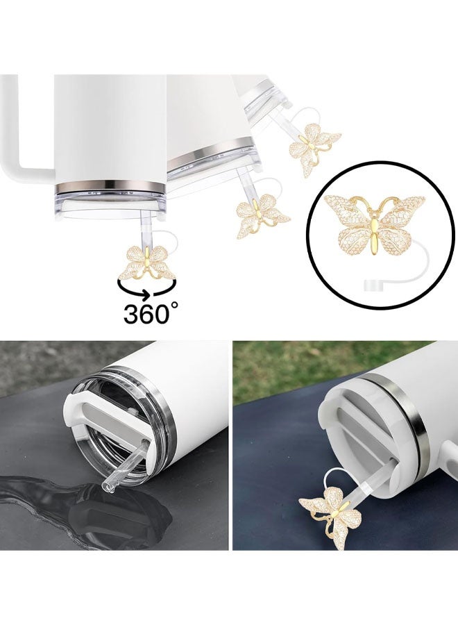 6 PCS Glitter Toppers For Stanley Cup, Reusable Tumbler Accessories Compatible With 10mm Straw, Christmas Funny Gifts For Women & Girls - Image 3