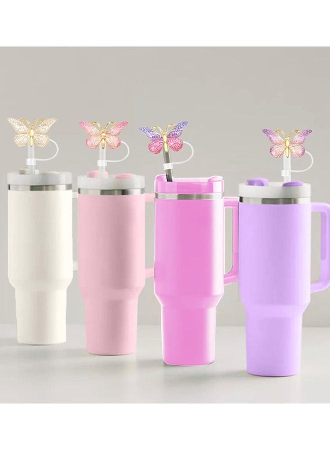 6 PCS Glitter Toppers For Stanley Cup, Reusable Tumbler Accessories Compatible With 10mm Straw, Christmas Funny Gifts For Women & Girls - Image 4