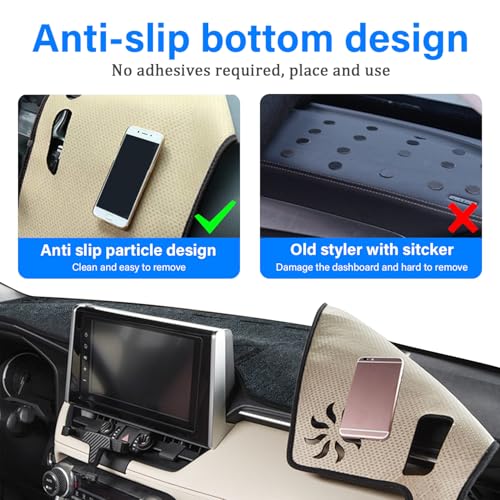 REMOCH for Toyota Rav4 Accessories 2025 2024 2023 2022 2021 2020 2019 Dashboard Cover Dash Cover Mat Custom Fit Center Console Cover Sunshield Protector RAV 4 Pad（Red Trim） - Image 4