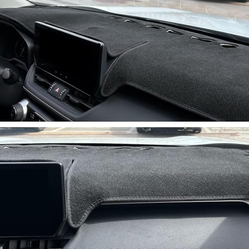 REMOCH for Toyota Rav4 Accessories 2025 2024 2023 2022 2021 2020 2019 Dashboard Cover Dash Cover Mat Custom Fit Center Console Cover Sunshield Protector RAV 4 Pad（Red Trim） - Image 2