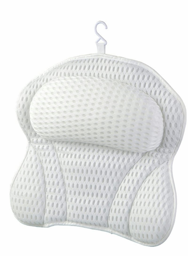 4D Spa Air Mesh Bath Pillows for Ultimate Comfort in Bathtub and Shower, Neck and Shoulder Support - Image 1