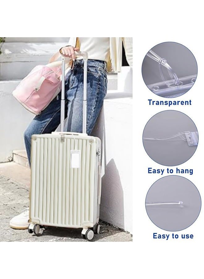 dangjuacua 200-Pack 5.7-Inch Clear Plastic Luggage Tag Straps – Transparent Bag Tag Loops for Suitcases, Name Tags, ID Badges, and Travel Label Fasteners - Image 5
