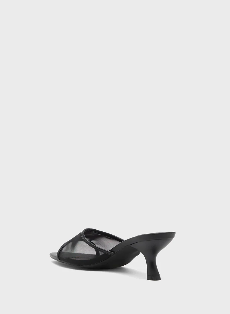 جينجر Mid Heel Mesh Sandal