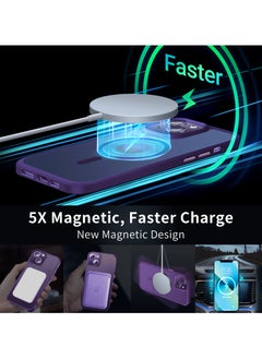 INFOSUN INFOSUN iPhone 13 Case Cover Compatible with Magsafe Magnetic Designed Shockproof Case Translucent Matte Protective Cover Back Hard Cases with Magnet for iPhone 13 Case  - Image 3