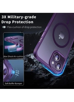INFOSUN INFOSUN iPhone 13 Case Cover Compatible with Magsafe Magnetic Designed Shockproof Case Translucent Matte Protective Cover Back Hard Cases with Magnet for iPhone 13 Case  - Image 4