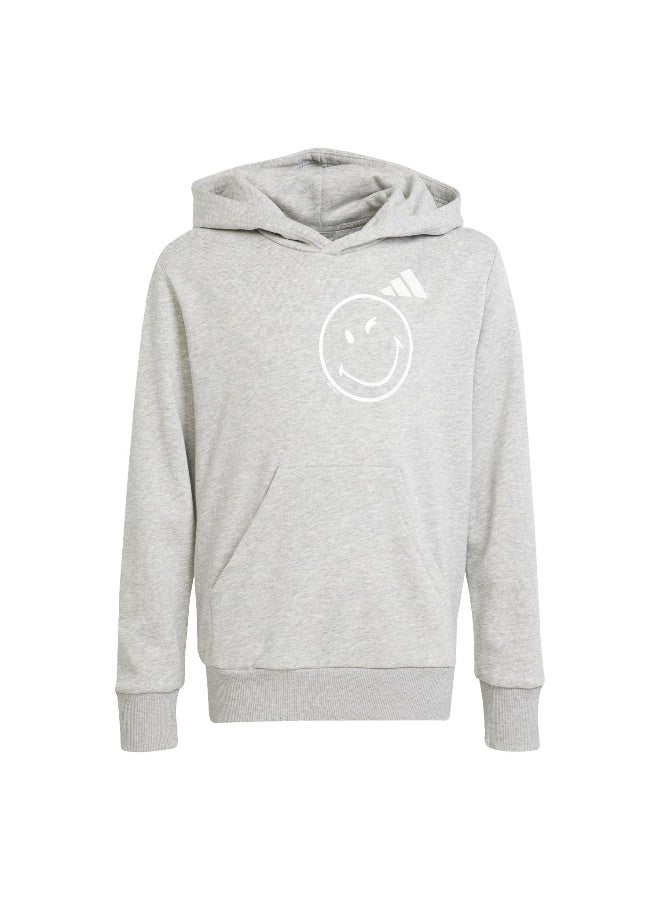 Adidas J Smi Hoodie Grey Training Sweatshirts For Junior 7-8Y - Image 1