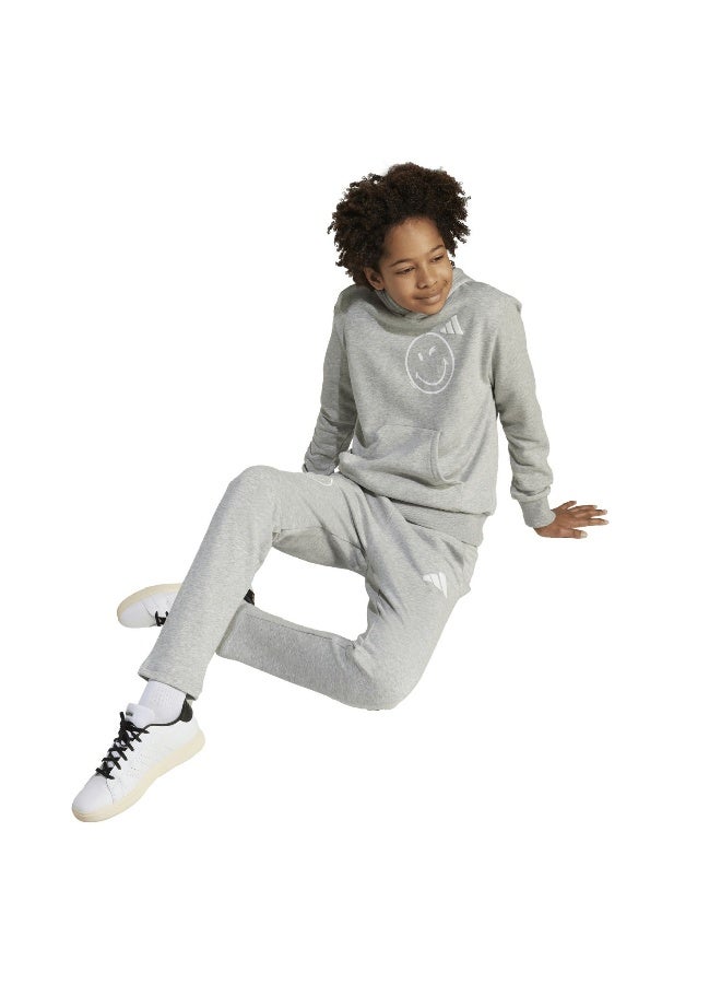 Adidas J Smi Hoodie Grey Training Sweatshirts For Junior 7-8Y - Image 4