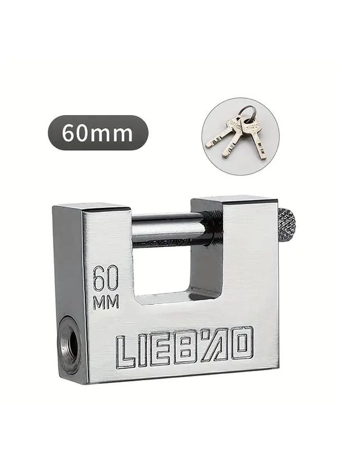 Heavy Duty Padlock 60MM with 3 Keys for Garage Doors Containers Gates Warehouses - Image 1