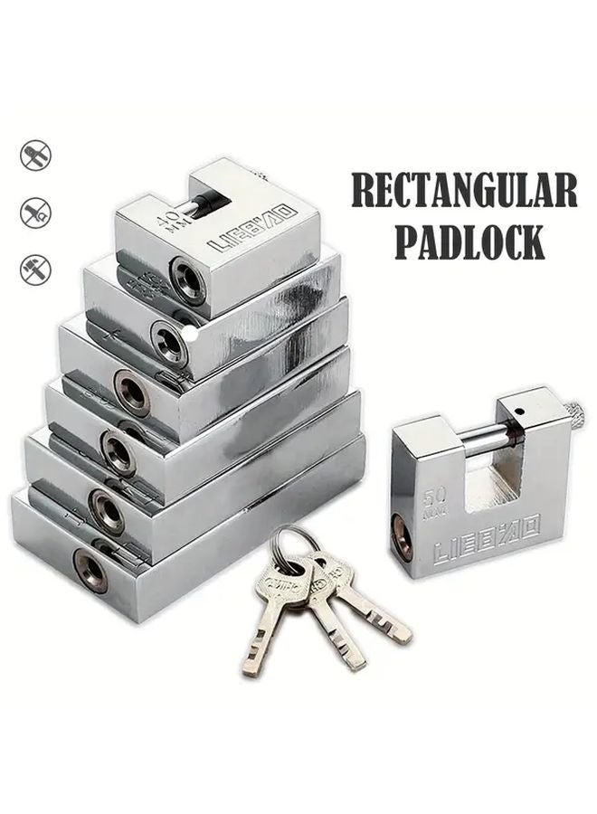 Heavy Duty Padlock 60MM with 3 Keys for Garage Doors Containers Gates Warehouses - Image 2