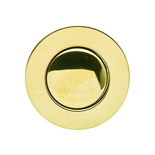PermaFLOW PF WaterWorks PF0735-PB-GR, Gray ABS Body Bathroom Sink/Lavatory Pop-Up Drain with Ball Lift Rod | With Overflow | CUPC Listed, Polished Brass - Image 2