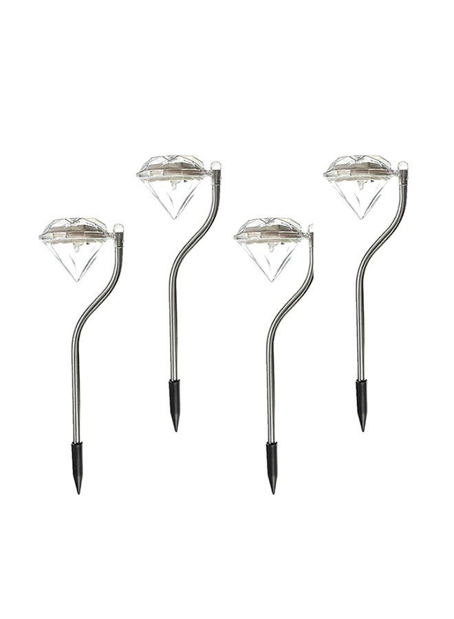 4-Piece Diamond Shaped Outdoor LED Solar Light - Image 1