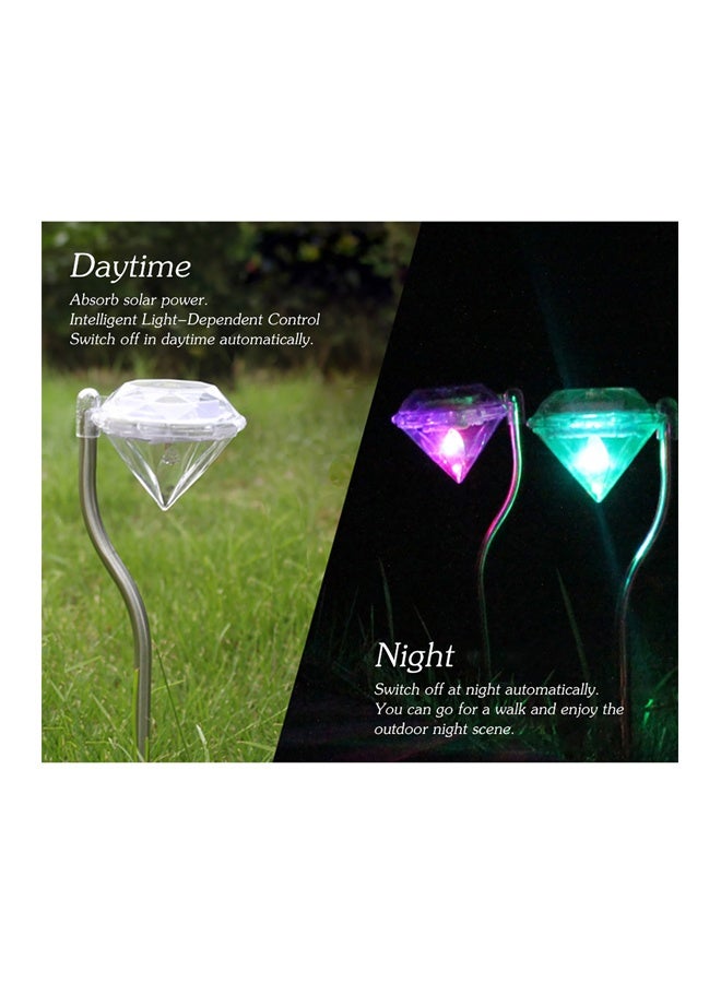 4-Piece Diamond Shaped Outdoor LED Solar Light - Image 3