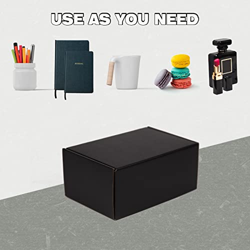 Sodissa 9x6x4 Inches Shipping Boxes Pack of 25, Packaging Corrugated Cardboard Mailer Boxes for Small Bussiness, Black - Image 4
