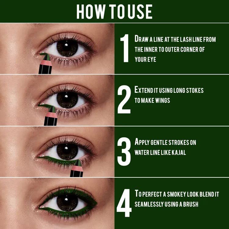 24hrs Long Stay green eye liner tea color - Image 3