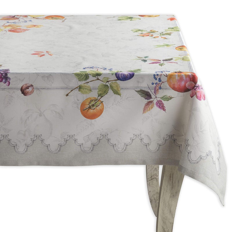 ميزون دي هيرمين Maison D 'Hermine Tableroths 100 ٪ Cotton 60 "" x108 "" Tablectles Tableloth Tableth Cover Cover Cover Holday Fruit D'Hiver - عيد الشكر/عيد الميلاد