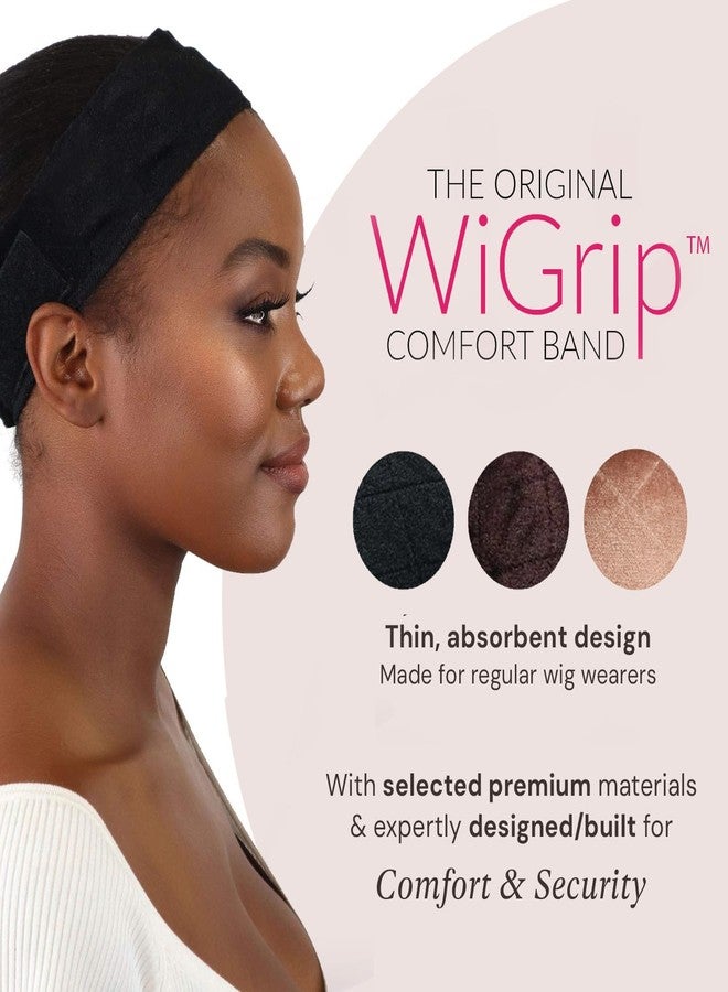ميلانو كوليكشون مجموعة ميلانو WiGrip، رباط الشعر المستعار الأصلي المريح، أربطة شعر مستعار قابلة للتعديل للنساء توفر دعمًا بدون غراء، عصابات رأس مانعة للانزلاق لتثبيت الشعر المستعار للنساء، مقاس واحد يناسب الجميع، متعددة الألوان، عبوة من 3 قطع - Image 2