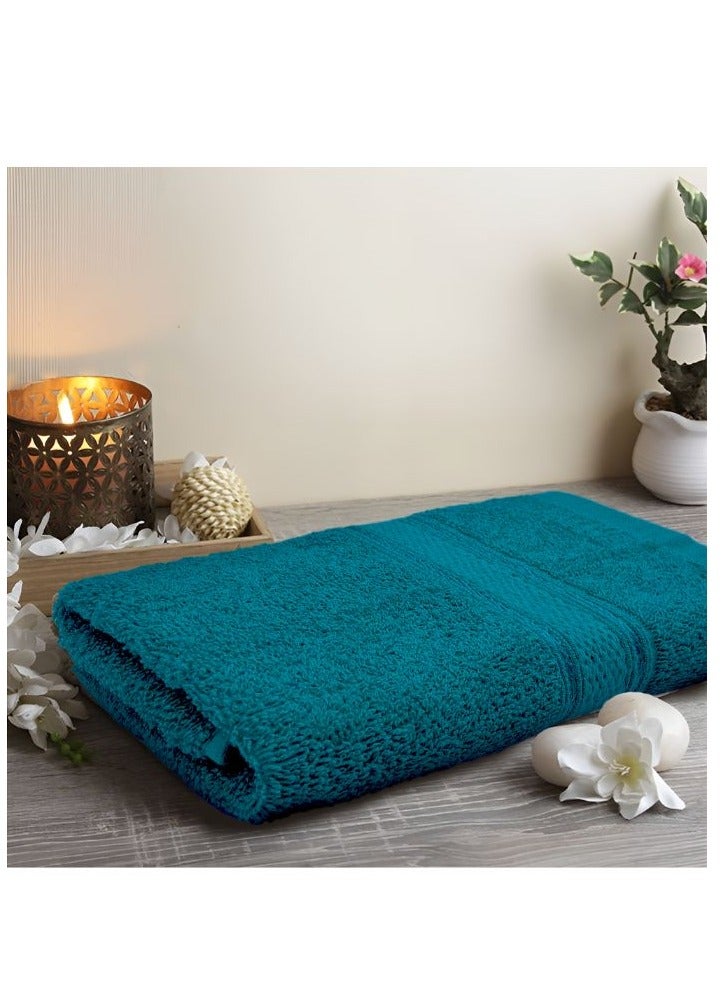 BYFT Daffodil (Turquoise Blue) Premium Kids Towel (60x110 Cm-Set of 6) 100% Cotton, Highly Absorbent and Quick dry, Hotel and Spa Quality Bath linen with Stripe Diamond Dobby-500 Gsm  - Image 1