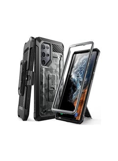 SupCase Unicorn Beetle Pro Series Case for Samsung Galaxy S22 Ultra 5G (2022 Release), Full-Body Dual Layer Rugged Belt-Clip & Kickstand Case Without Built-in Screen Protector (CamoGray)  - Image 2