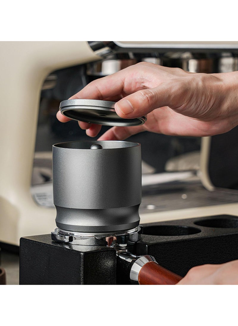 Coffee Powder Picker, 58mm Aluminum Alloy Dosing Rings Press, Aluminum Alloy Coffee Powder Picke Anti Flying Dust Powder Cup Coffee Making Supplies