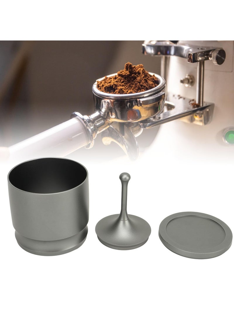 Coffee Powder Picker, 58mm Aluminum Alloy Dosing Rings Press, Aluminum Alloy Coffee Powder Picke Anti Flying Dust Powder Cup Coffee Making Supplies
