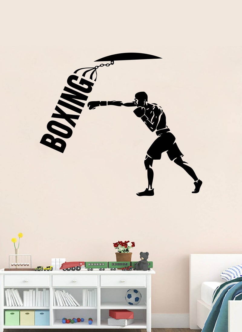 Spoil Your Wall Boxer Boxing Bag Art Wall Decal - Wall Arts Home Décor - Wall Sticker - 80x70 cm by Spoil Your Wall - Image 1