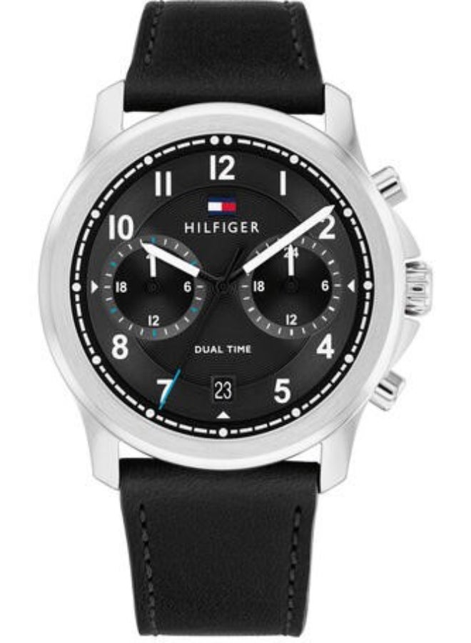 TOMMY HILFIGER Men's Black Dial Analog Quartz Watch 43.75 mm -  1710624 