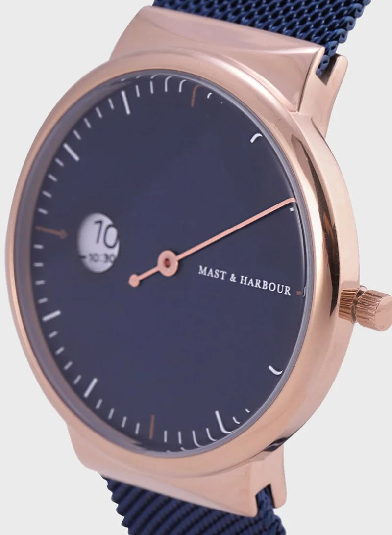 Mast & Harbour Round Analog Watch