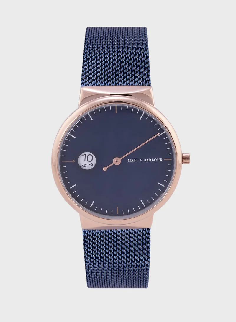Mast & Harbour Round Analog Watch
