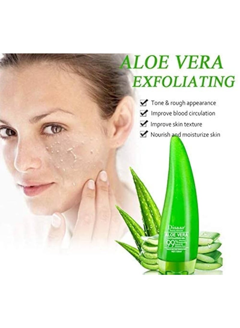 Disaar جل تقشير الألوة فيرا 120 مل - جل تقشير الوجه بخلاصة الألوة فيرا - التحكم في الزيت - علاج حب الشباب - إصلاح بعد الشمس - مهدئ - مكثف - جل مهدئ - كريم جل مضاد لحب الشباب - جل تقشير الألوة فيرا - Image 4