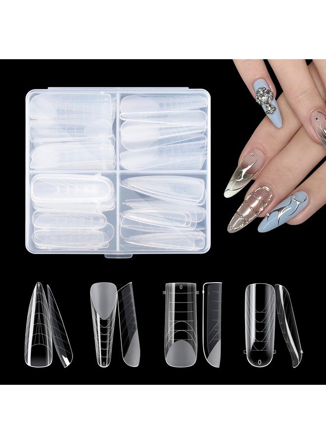 NMKL38 Nail Extension Form Tips Acrylic Nails Mold Artificial Dual Forms System Uv Gel Diy Polish Manicure Tool 96Pcs(4 Types) - Image 1