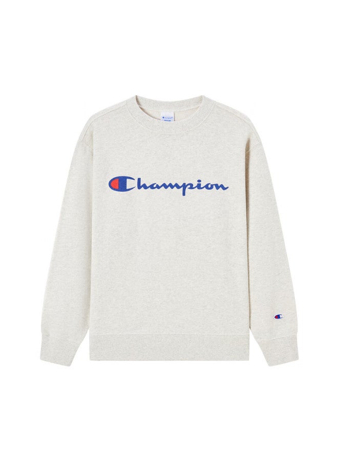 Champion Champion Men's Sweatshirt, Autumn New Arrival, American Trendy Brand, Large Handwritten Pure Cotton Crew Neck Top, Off-white  - Image 3